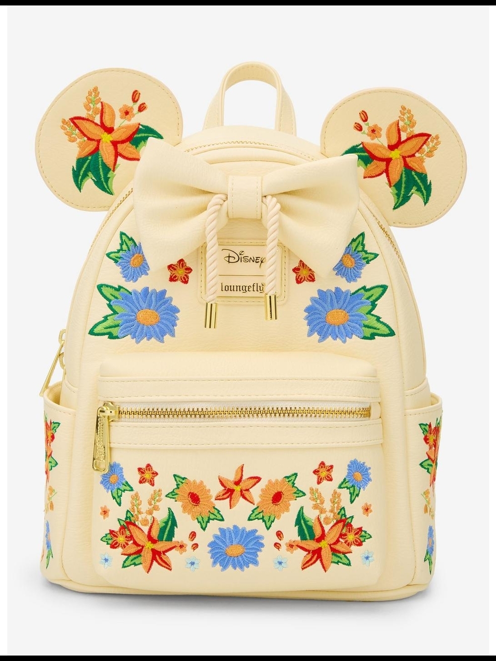 Disney Loungefly Floral Minnie Ear Mini Backpack